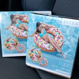 🎉🎉Intex rainbow sprinkle doughnut tubes